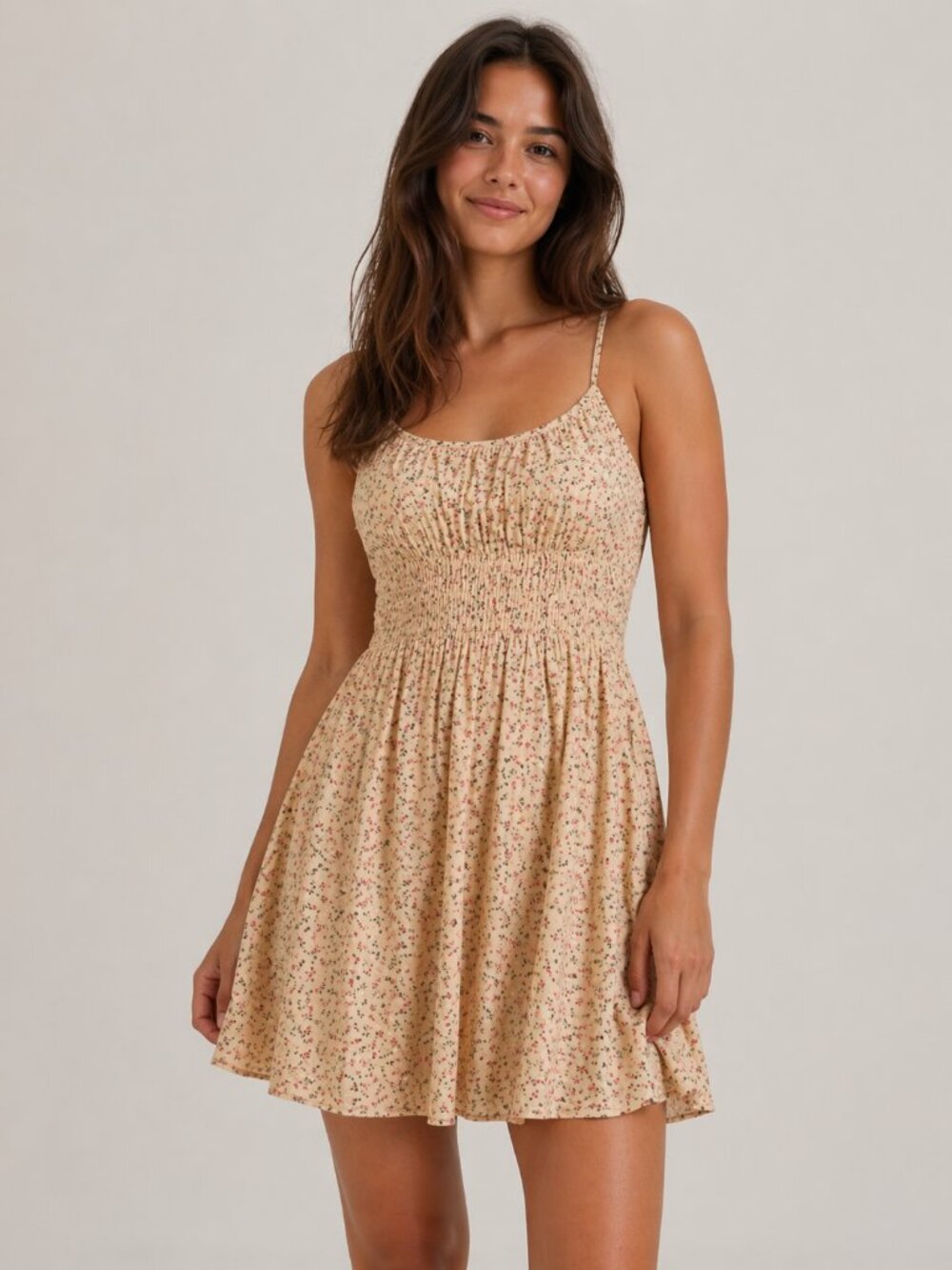 Pretty yellow floral dress American Eagle size small sundress
